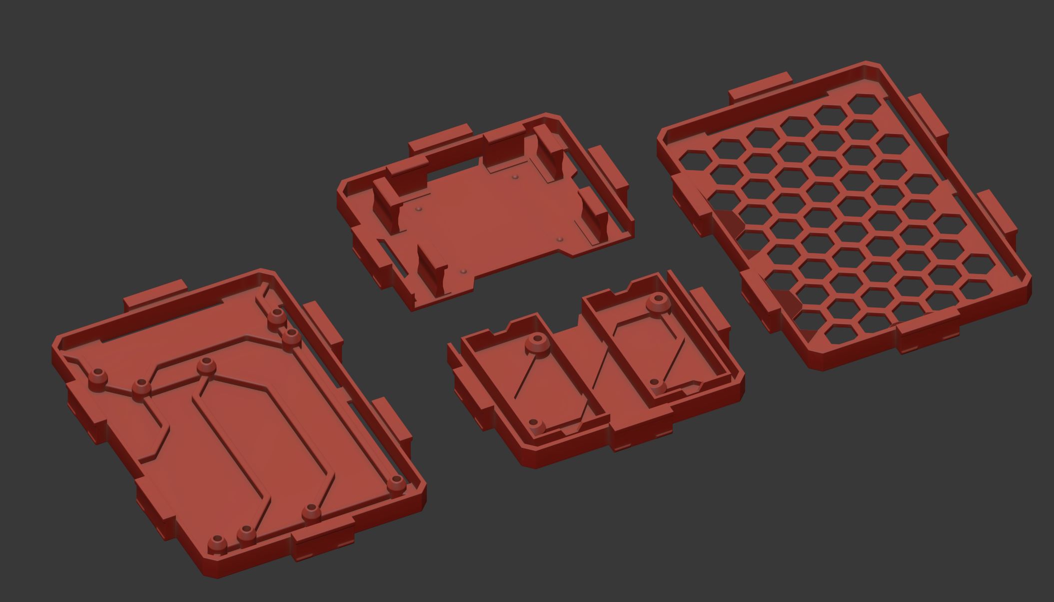 PCB, halves of inserts for protoboard and step downs, universal one