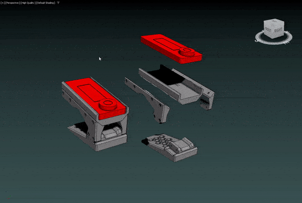 quick keys elevated, angled stand - 3ds max project